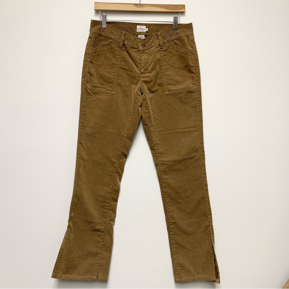 Vintage Calvin Klein Low Rise Split Ankle Corduroy Pants Size 9 Bareback 90s Y2K
